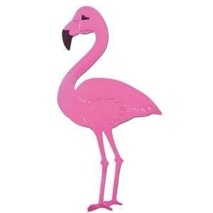 Club Pack of 24 Bright Pink Foil Tropical Luau Flamingo Silhouette Party Decorations 22 - All