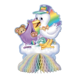 Club Pack of 24 Pastel Colored Tissue Stork Baby Express Party Centerpiece 8 - All