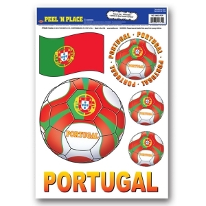 Club Pack of 72 Red Green and White Peel 'N Place Soccer Balls and Flag Decals 17 - All