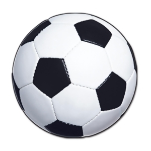 Club Pack of 24 Black and White Soccer Ball Cutout World Cup Party Decorations 13.5 - All
