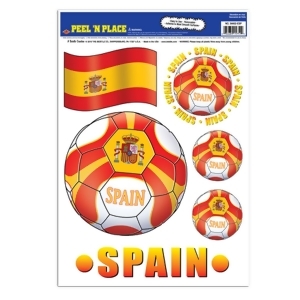 Club Pack of 72 Red Yellow and White Peel 'N Place Soccer Balls and Flag Decals 17 - All