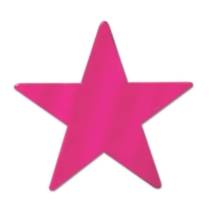 Club Pack of 144 Metallic Cerise Pink Star Cutout Decoration Silhouettes 3.75 - All