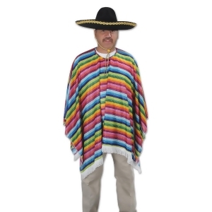 Club Pack of 12 Multi-Colored Striped Southwestern Style Fiesta Serape Costume Accessories - All