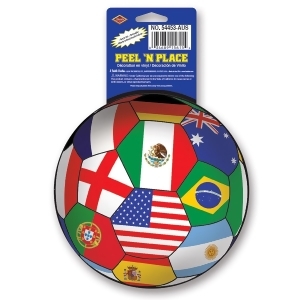 Club Pack of 12 Multi-Colored Peel 'N Place Soccer Themed Decals 5.25 - All