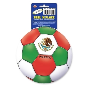 Club Pack of 12 Red Green and White Peel 'N Place Soccer Themed Decals 5.25 - All