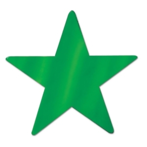Club Pack of 144 Metallic Green Star Cutout Decoration Silhouettes 3.75 - All