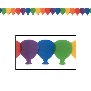 Club Pack of 12 Circus Themed Multi-Colored Tissue Balloon Garland Party Decorations 12' - All