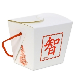 Club Pack of 24 Asian Fusion 3-D Pint Sized Take-Out Style Party Favor Gift Boxes - All