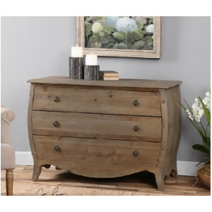 49.25 Eco-Friendly Gray Washed Pine Bombay Style Foyer Chest - All