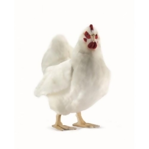 Set of 2 Lifelike Handcrafted Extra Soft Plush White Hen Chicken Stuffed Animals 14.5 - All