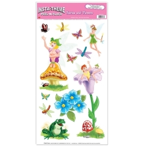 Club Pack of 144 Fun and Colorful Fairies Flowers Peel 'N Place Cutout Decorations 24 - All