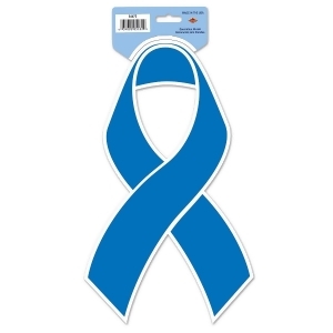 Club Pack of 24 Medium Blue Ribbon Awareness Cutout Decorations 18 - All