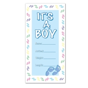 Club Pack of 12 Baby Shower Themed It's A Boy Door Cover Party Decorations 5' - All