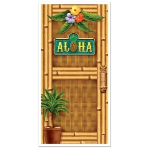 Club Pack of 12 Tropical Luau Themed Door Cover Party Decorations 5' - All