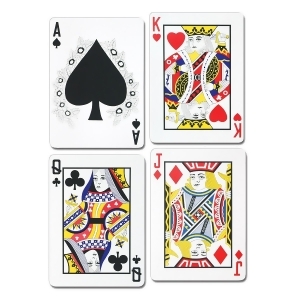 Club Pack of 12 Casino Royal Flush Playing Card Cutout Decorations 25 - All