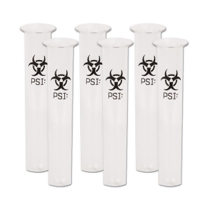 Club Pack of 72 Black and Clear Psi Test Tube Shot Glass Party Favors 2 oz. - All