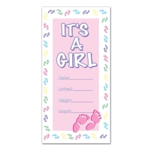 Club Pack of 12 Baby Shower Themed It's A Girl Door Cover Party Decorations 5' - All