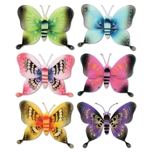 Pack of 12 Assorted Jumbo Beautifully Majestic Butterfly Decorations 21.5 - All