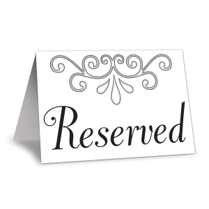 Club Pack of 48 Front and Back Wedding Celebration Reserved Table Cards 4.25 - All