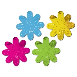 Club Pack of 48 Assorted Metallic Spring Flower Cutout Silhouettes 12 - All