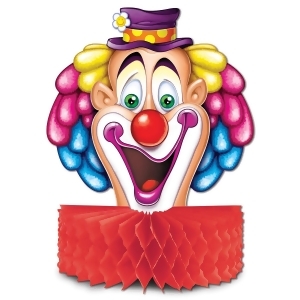 Club Pack of 12 Bright Multi-Colored Clown Centerpiece Party Decorations 10 - All
