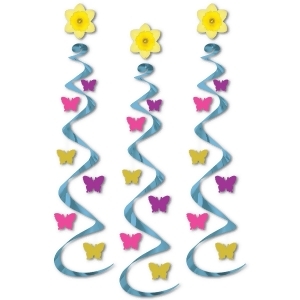 Club Pack of 12 Springtime Sunflower and Butterfly Whirl Decorations 30 - All