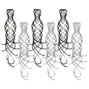 Club Pack of 36 Fun Festive and Exciting Black and Silver Shimmering Whirl Hanging Decorations 20 - All