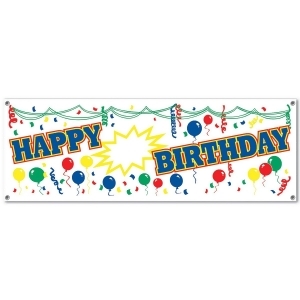 Club Pack of 12 Fun and Festive Happy Birthday Sign Banner 60 - All