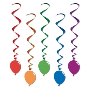Club Pack of 30 Fun and Exciting Multi Color Celebration Balloon Whirl Hanging Decorations 39 - All