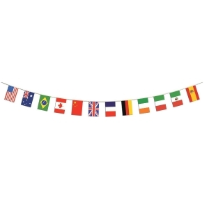 Club Pack of 12 International Flag Party Decoration Banner 14' - All