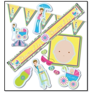 Club Pack of 54 Gender Neutral Showers of Joy Baby Shower Decoration Party Kit - All