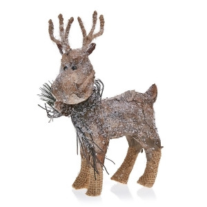 Pack of 2 Country Rustic Prancer the Reindeer Snowy Birch Bark Christmas Table Top Decorations 9.75 - All