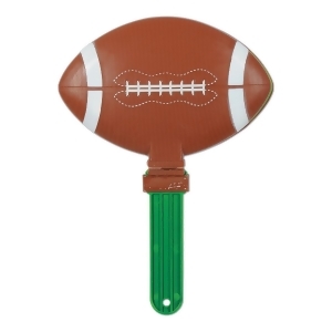 Pack of 6 Giant Brown and Green Football Clapper Noismakers 13.5 - All