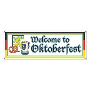 Club Pack of 12 Fun and Festive German Welcome To Oktoberfest Sign Banners 60 - All