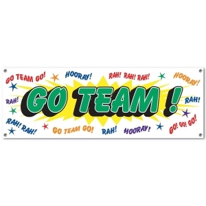 Club Pack of 12 Fun and Festive Go Team Sign Hanging Banners 60 - All