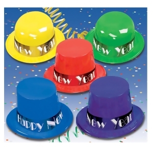 Club Pack of 25 Festive Happy New Years Showtime Party Favor Hats - All