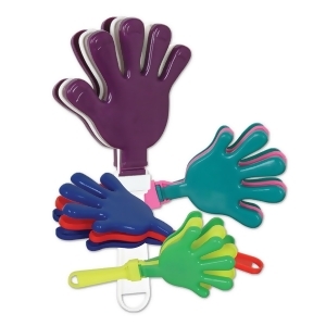 Club Pack of 12 Exciting Colorful Hand Clapper Party Favor Decorations 7.5 - All