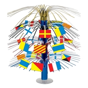 Pack of 6 Multi-Colored Nautical Flags Cascade Centerpiece Decorations 18 - All