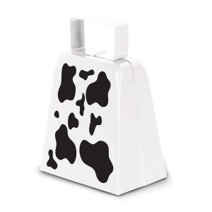 Club Pack of 12 Cow Print Western Country Farm-Style Cowbell Party Favor Decorations 4 - All