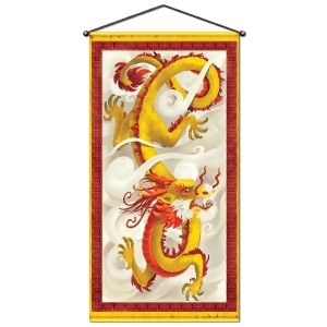 Pack of 12 Metallic Chinese Dragon New Year Door Wall Panel Decoration 60 x 30 - All