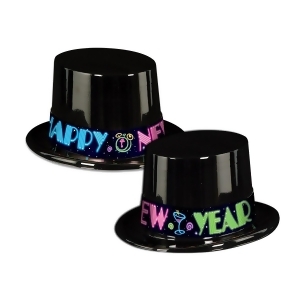 Club Pack of 25 Neon Party Happy New Years Legacy Party Favor Hat - All