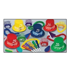 Club Pack of 50 Countdown Happy New Years Legacy Party Favor Hat Kits - All