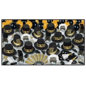Club Pack of 50 Grand Deluxe Gold Happy New Years Legacy Party Favor Hat Kits - All