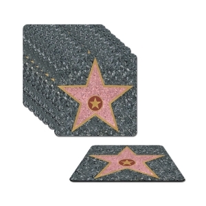 Club Pack of 96 Hollywood Walk of Fame Star Decorative Square Coasters 3.5 - All