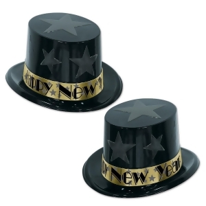 Club Pack of 25 Star Tropper Gold Happy New Years Legacy Party Favor Hat - All