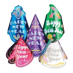 Club Pack of 50 Champagne Happy New Years Legacy Party Favor Hat - All