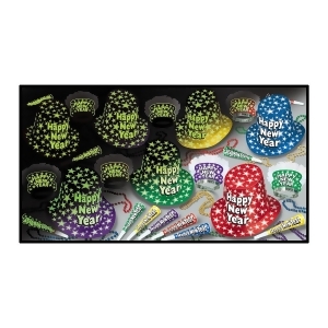 Club Pack of 50 Midnight Glow Happy New Years Legacy Party Favor Hat Kits - All