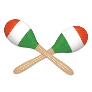 Club Pack of 12 Fun and Festive Italian Red White and Green Maraca Party Favor Noise Makers 8 - All