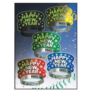 Club Pack of 50 Midnight Glow Happy New Years Legacy Party Favor Tiaras - All
