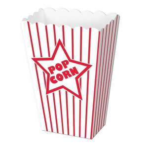 Pack of 96 Circus Theme Movie Night Party Favor Paper Popcorn Treat Boxes 5.25 - All